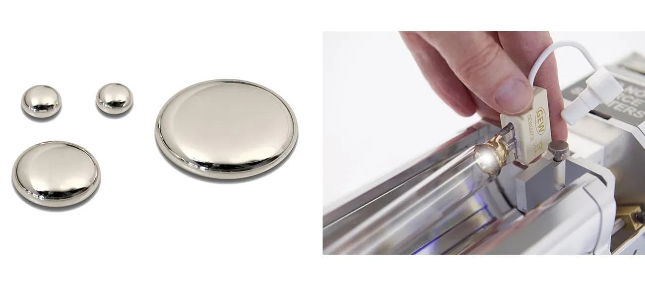 그림 1: 기존 UV 경화 램프에는 10~100mg의 수은 원소가 함유되어 있습니다. 참고로, 볼펜촉에는 5mg의 수은이 함유되어 있습니다.